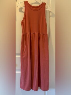 a new day Tiered Maxi Dress in Terracotta Pink